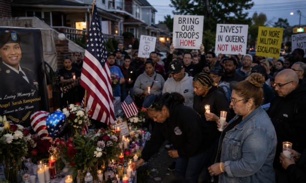 NYC Vigil for Fallen Queens Soldier Draws Calls for Military De-Escalation 