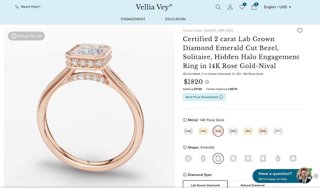 Vellia Vey Launches 3D Virtual Try-On and Interactive Diamond Customization Platform for Global Fine Jewelry Market