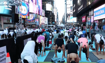 THOUSANDS GATHER AT ICONIC TIMES SQUARE TO CELEBRATE THE 12th INTERNATIONAL DAY OF YOGA